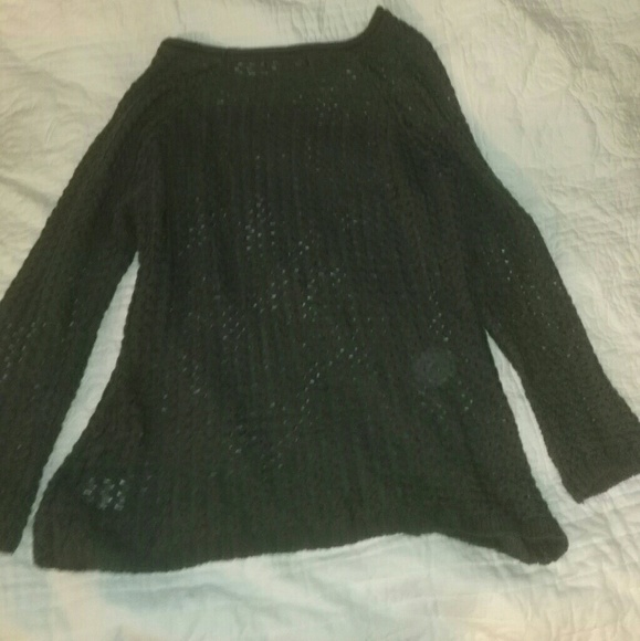 Green Nine west crocheted sweater - Picture 4 of 4